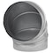 Imperial Imperial 9 in. D X 9 in. D Adjustable 90 deg Galvanized Steel Furnace Pipe Elbow GV0305-C - alternate 2